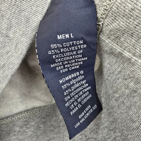 Nautica Men's 1/4 Zip Mock Neck Plaid Preppy Casual‎ Sweatshirt Gray Size Large - Picture 7 of 10